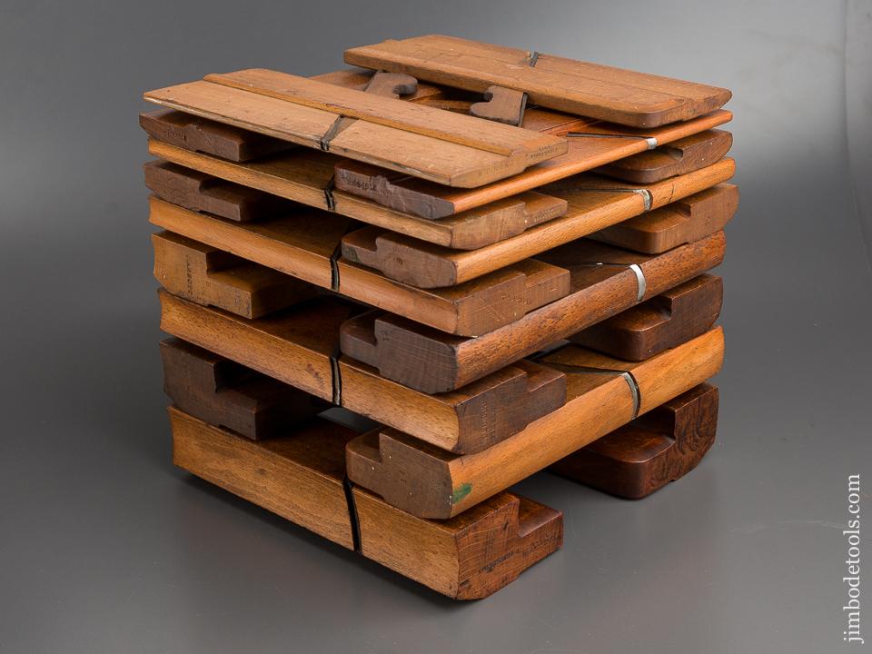 Complete Working Set of 18 Hollows & Rounds Molding Planes Matched Maker Pairs EVENS - 80457