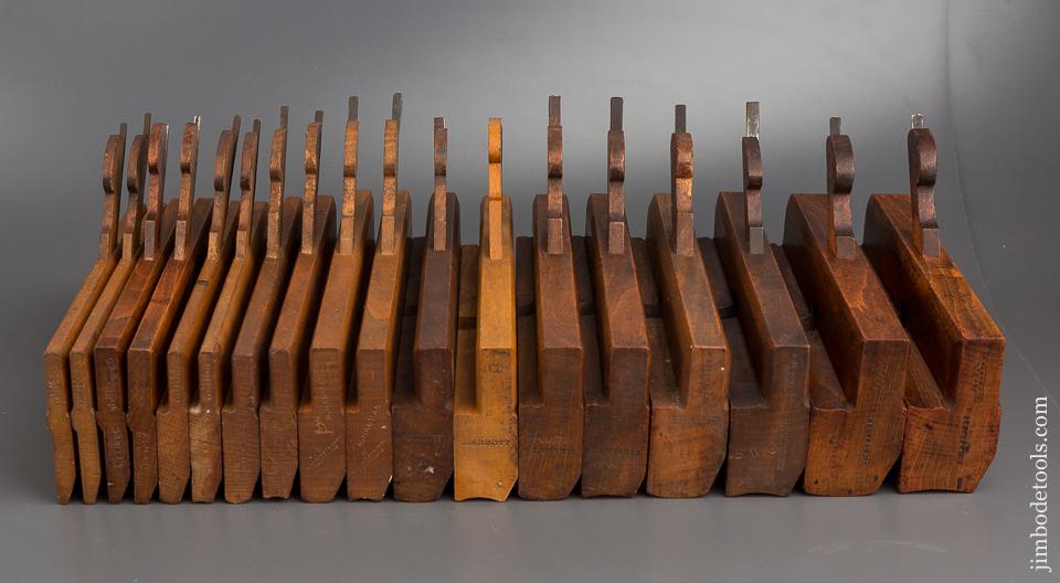 Complete Working Set of 18 Hollows & Rounds Molding Planes Matched Maker Pairs EVENS - 80457
