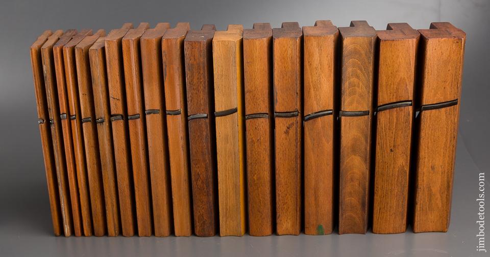 Complete Working Set of 18 Hollows & Rounds Molding Planes Matched Maker Pairs EVENS - 80457