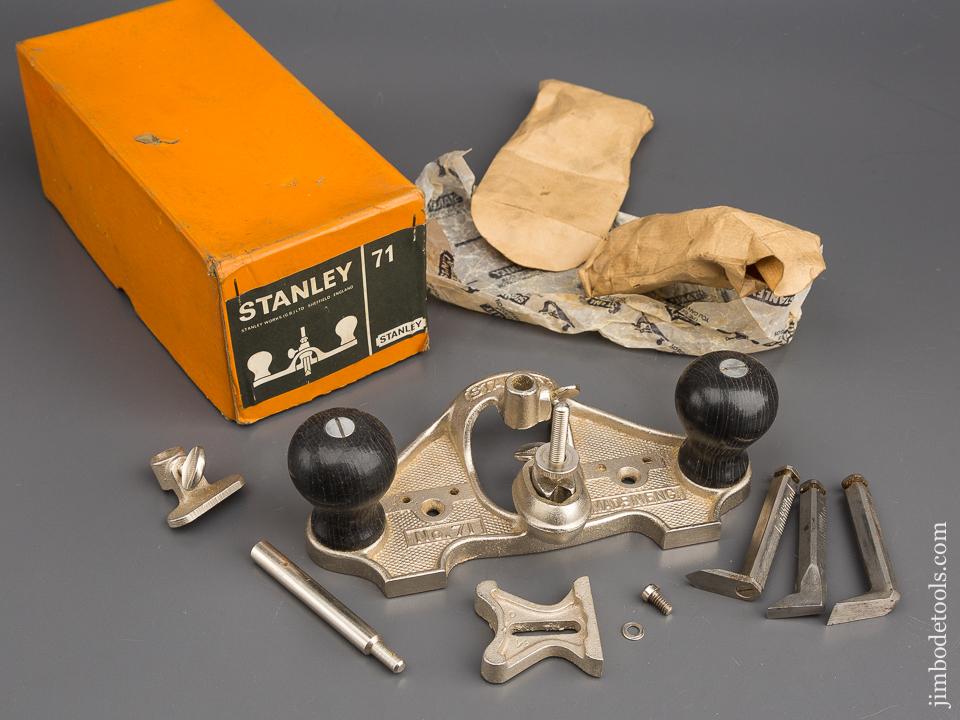 STANLEY No. 71 Router Plane 100% COMPLETE in Original Box - 80472