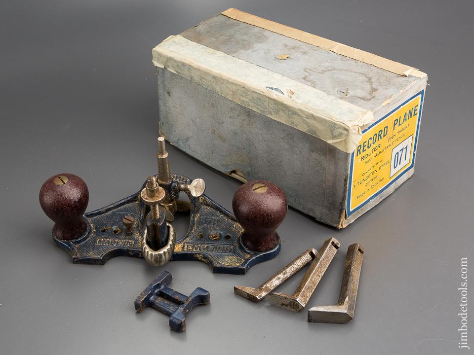 RECORD No. 071 Router Plane 100% COMPLETE in Original Box - 80474