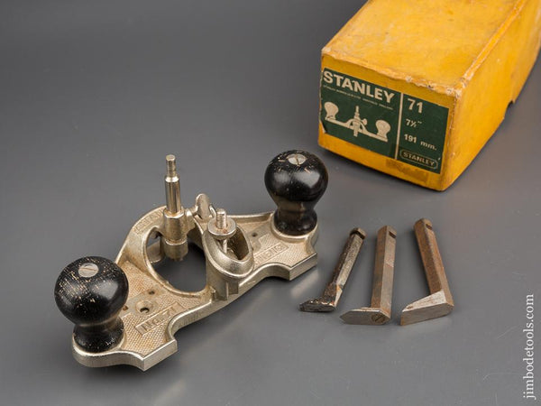 STANLEY No. 71 Router Plane 100% COMPLETE in Original Box - 80475