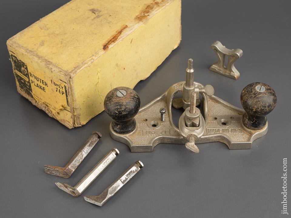 STANLEY No. 71 Router Plane 100% COMPLETE in Original Box - 80480