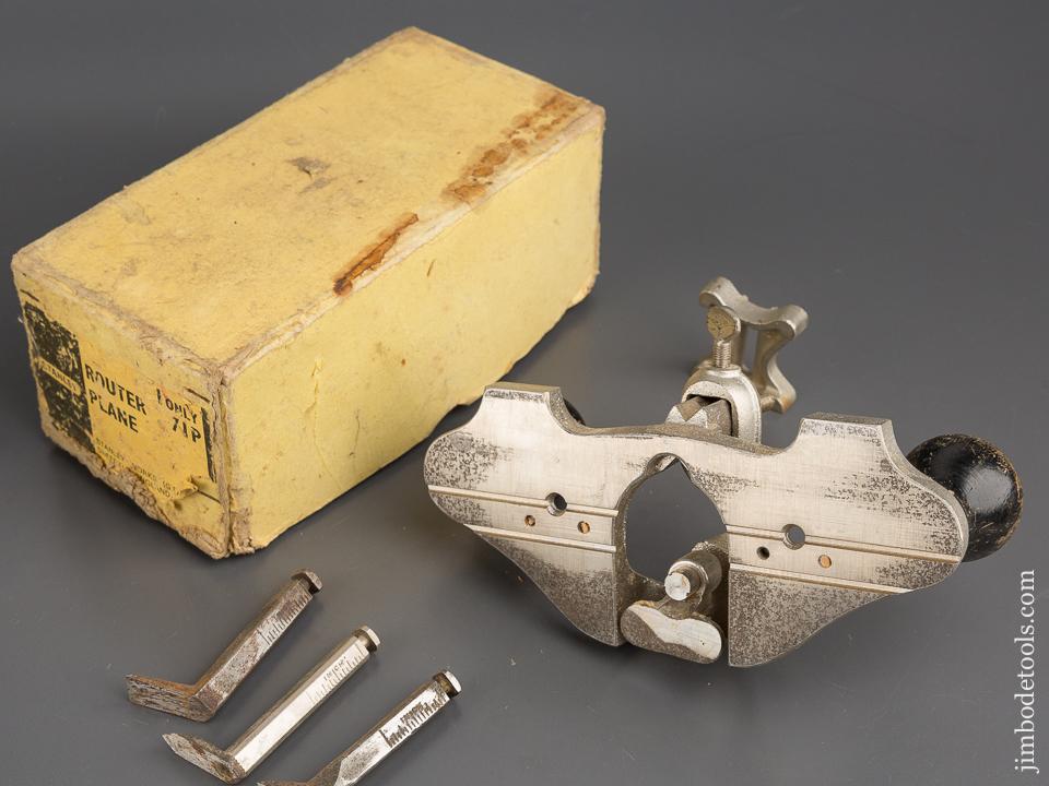 STANLEY No. 71 Router Plane 100% COMPLETE in Original Box - 80480