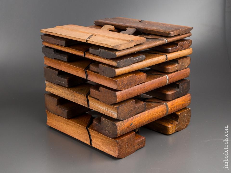 Complete Working Set of 18 Hollows & Rounds Molding Planes 2-18 EVENS - 80485