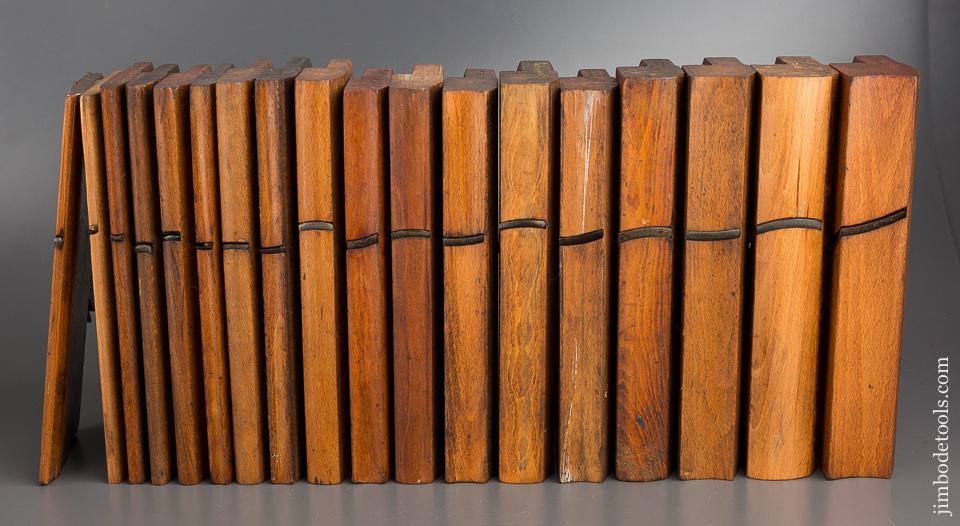 Complete Working Set of 18 Hollows & Rounds Molding Planes 2-18 EVENS - 80485