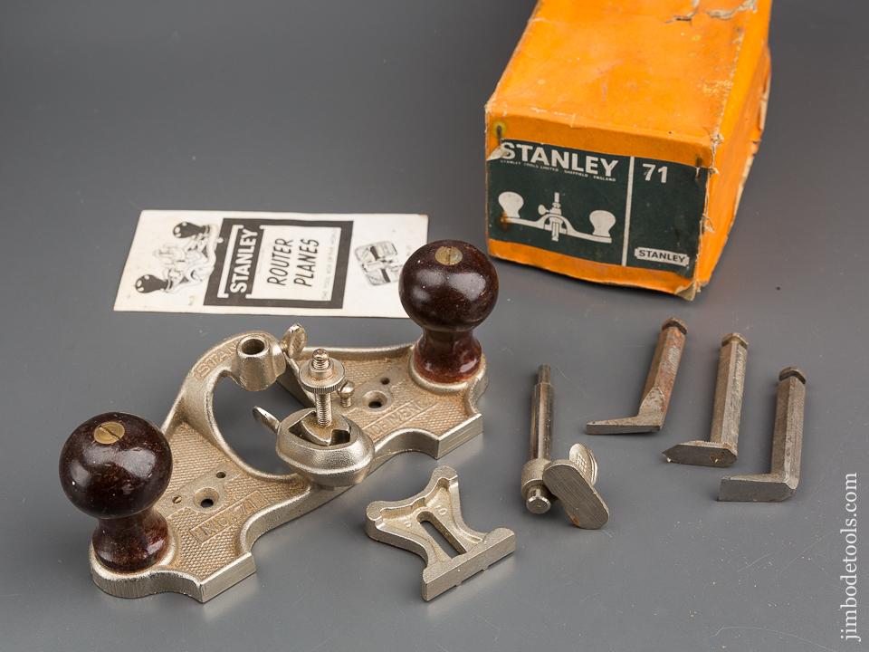 STANLEY No. 71 Router Plane 100% COMPLETE in Original Box -80486
