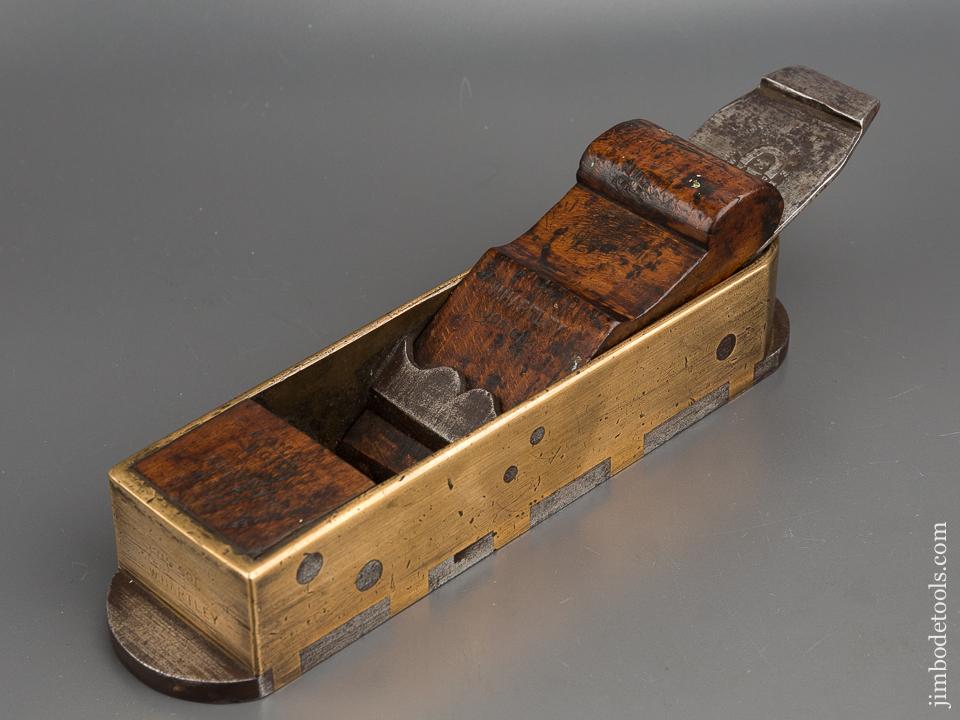 Fabulous Gunmetal Dovetailed To Steel Sole Miter Plane - 80508U