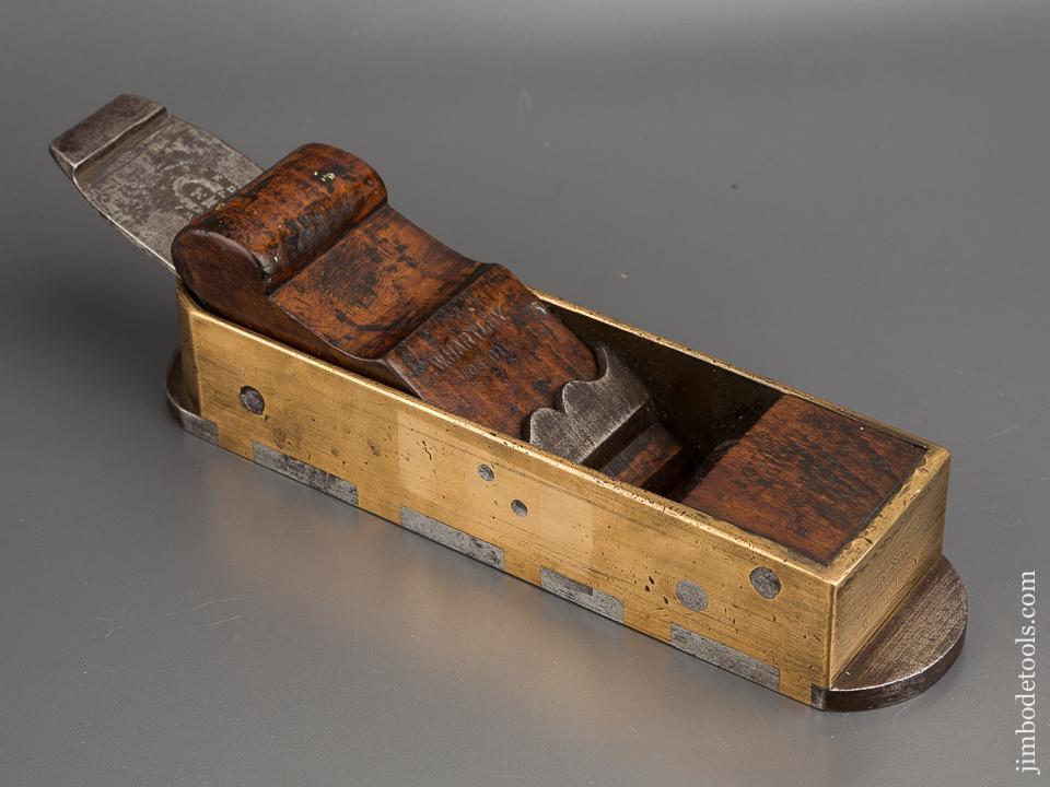 Fabulous Gunmetal Dovetailed To Steel Sole Miter Plane - 80508U