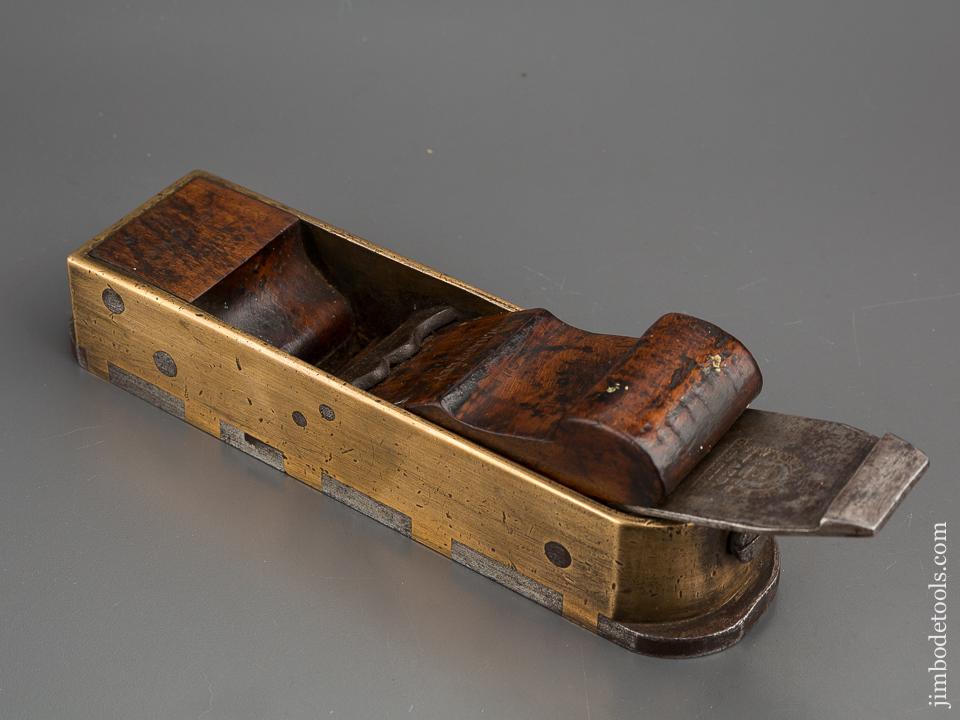 Fabulous Gunmetal Dovetailed To Steel Sole Miter Plane - 80508U