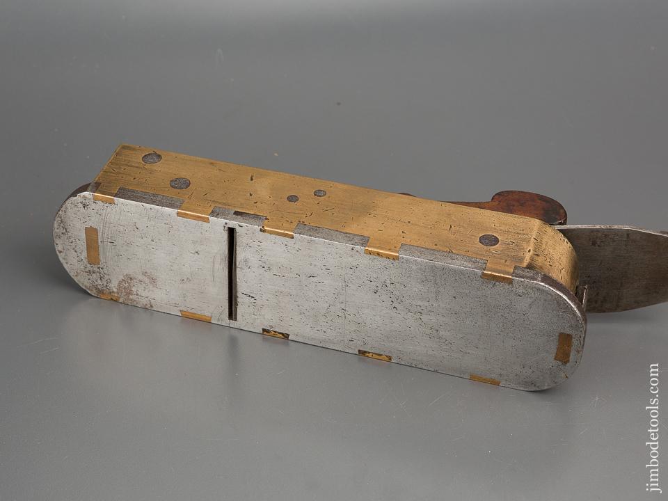 Fabulous Gunmetal Dovetailed To Steel Sole Miter Plane - 80508U