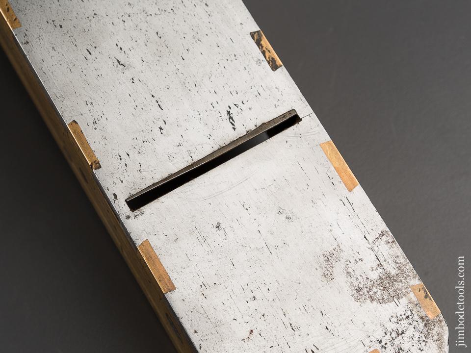 Fabulous Gunmetal Dovetailed To Steel Sole Miter Plane - 80508U