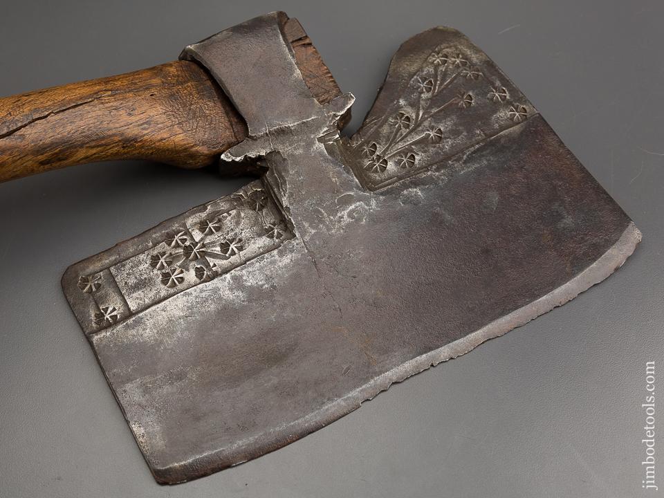 Stunning Decorated 18th Century Side Axe - 80537U