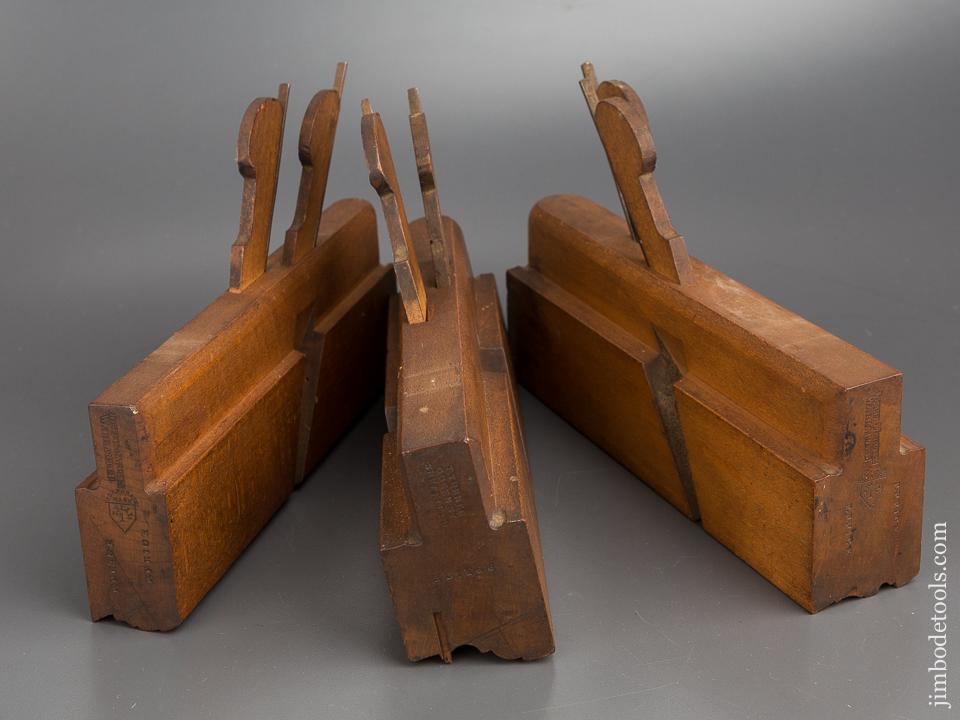 Three Crisp Double Iron Moulding Planes EXTRA FINE - 80548