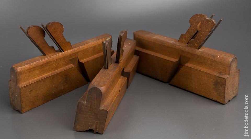 Three Crisp Double Iron Moulding Planes EXTRA FINE - 80548
