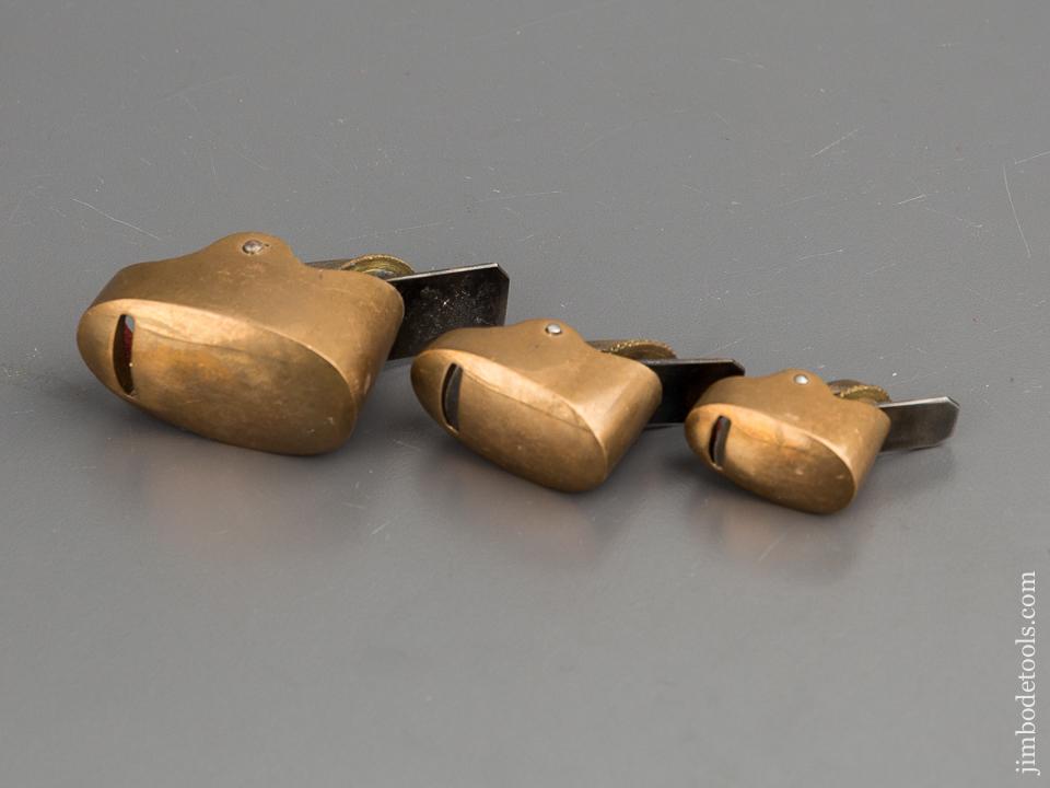 Set of Three Brass G.E. SCARR Violin Planes - 80551