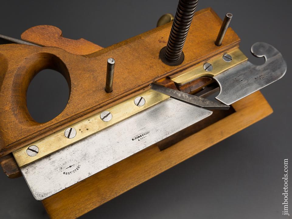 Handled KIMBERLEY Patent Screw Adjusting Plow Plough Plane circa 1876-1899 MINT - 80584U
