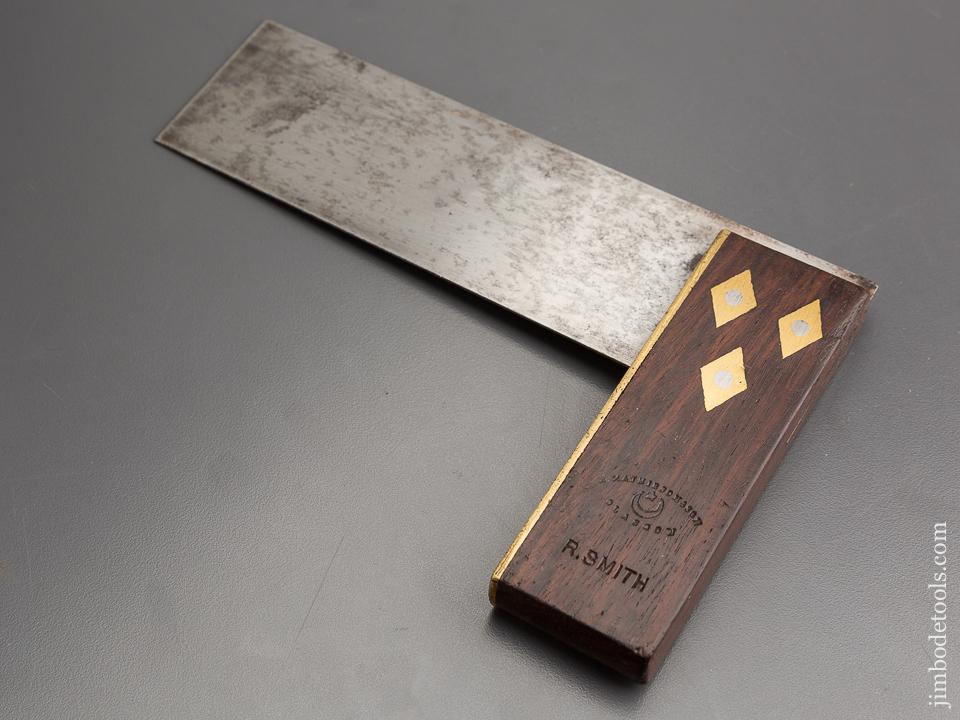 Six inch MATHIESON Rosewood and Brass Try Square - 80589