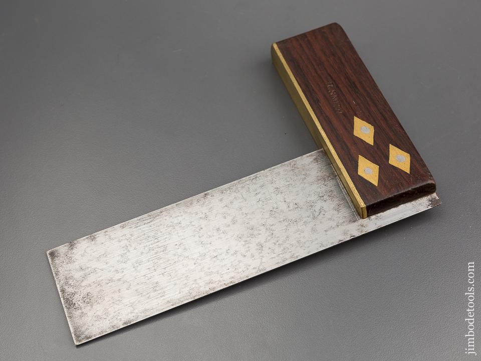 Six inch MATHIESON Rosewood and Brass Try Square - 80589