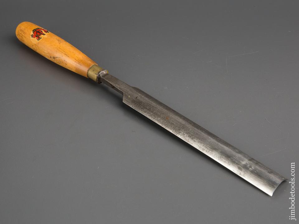 1 x 14 1/4 inch MAWHOOD Boxwood Handled No. 2 Sweep Tang Gouge - 80592