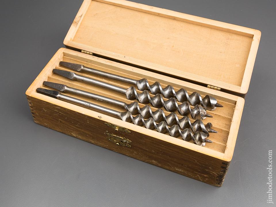 Complete Set of 13 RUSSELL JENNINGS Auger Bits in Original 3 Tiered Box - 80596