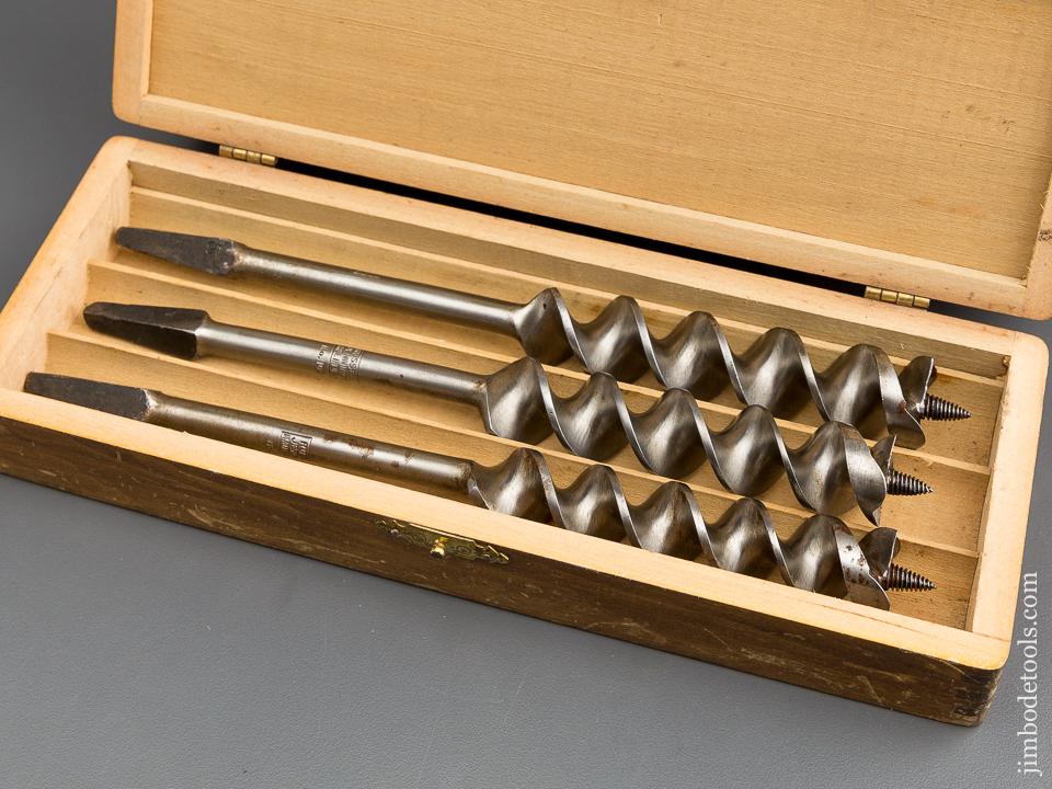 Complete Set of 13 RUSSELL JENNINGS Auger Bits in Original 3 Tiered Box - 80596