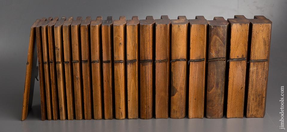 Crisp Set of 24 Moulding Planes by GLEAVE circa 1832-1868 Manchester - 80597