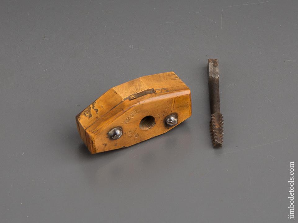Early 3/8 inch Boxwood Thread Box and Tap - 80601