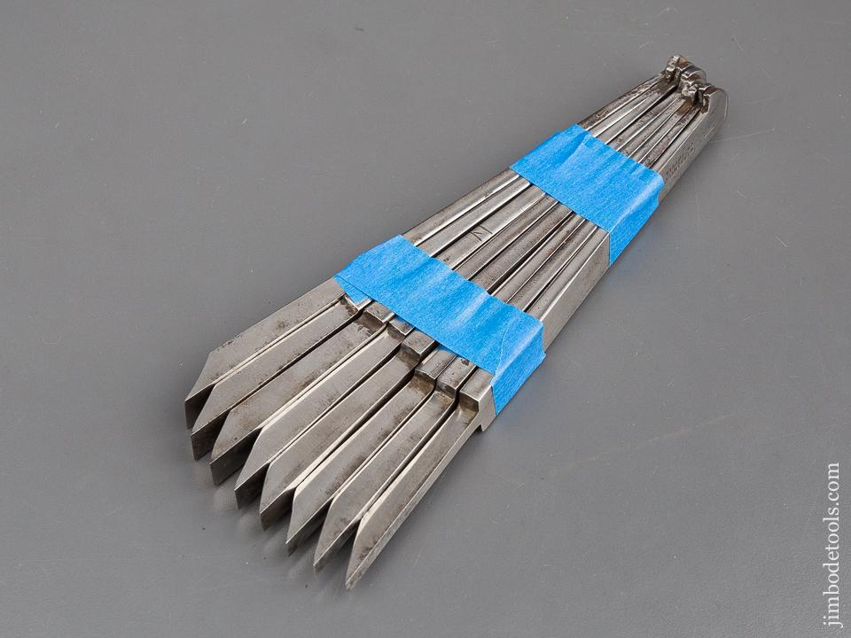 EXTRA FINE User Set of 8 Graduated Plow Plane Irons - 80613