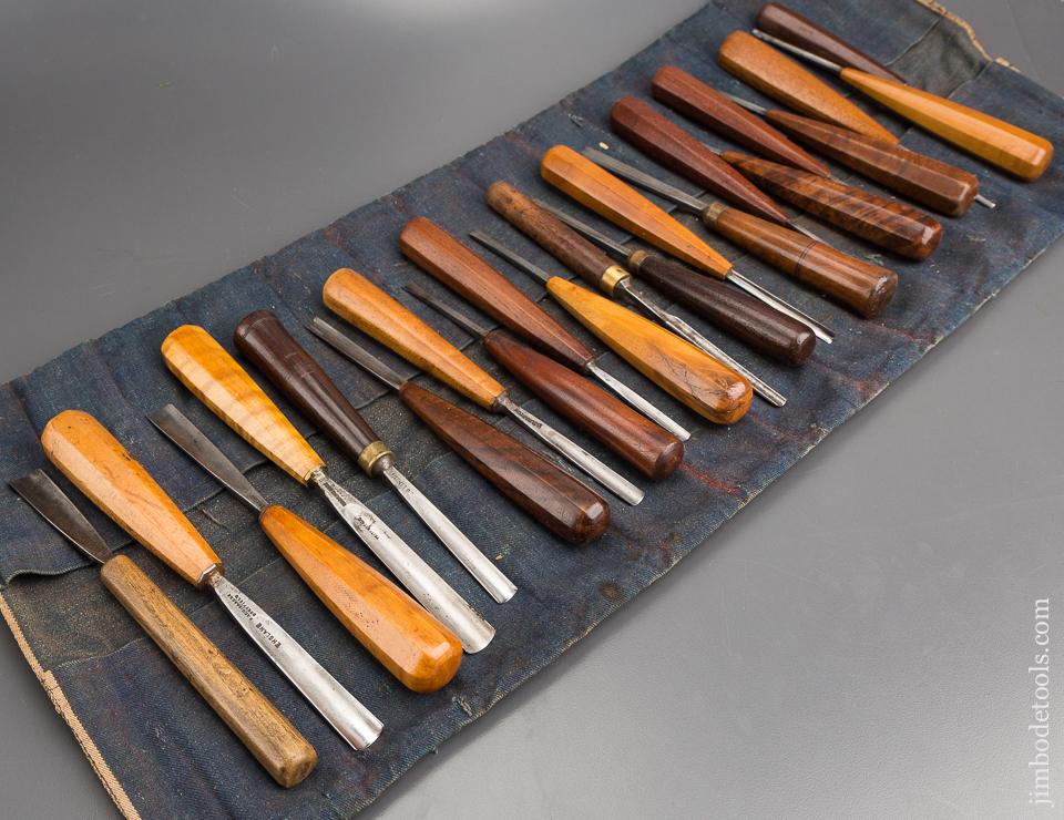 21 Carving Chisels in Roll - 80615