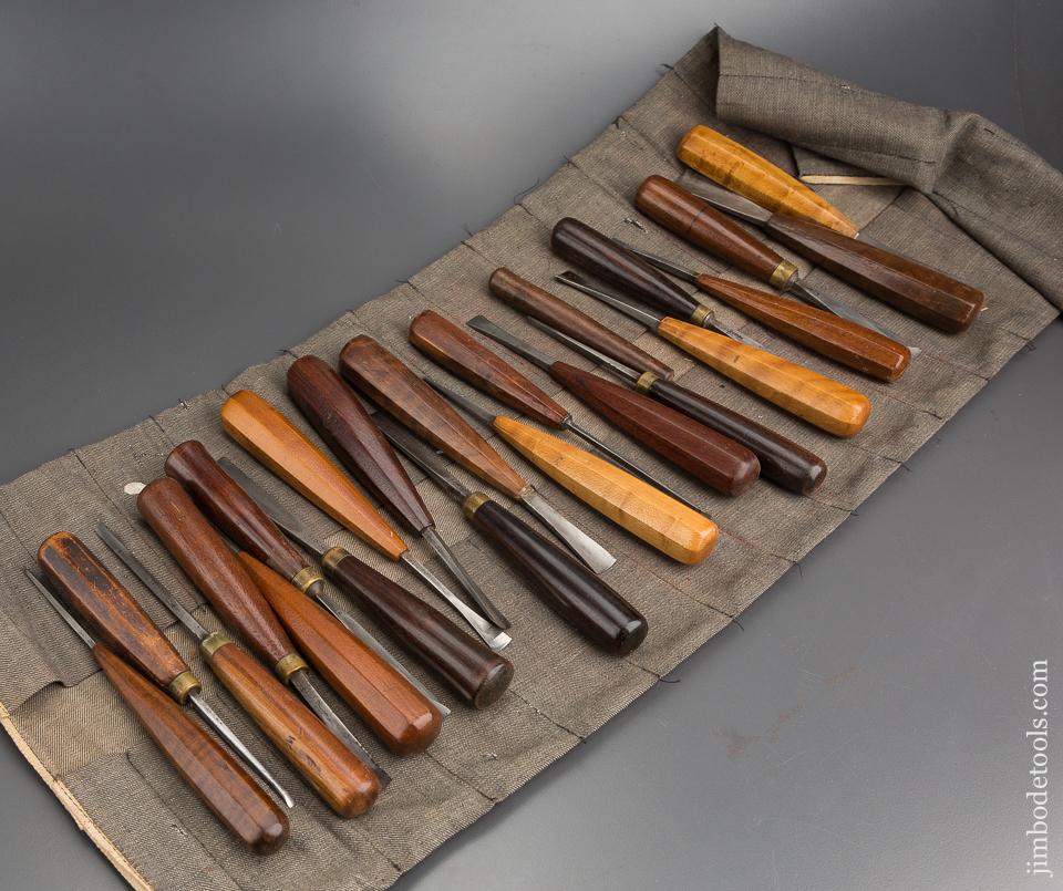 22 Good Carving Gouges in Roll - 80619