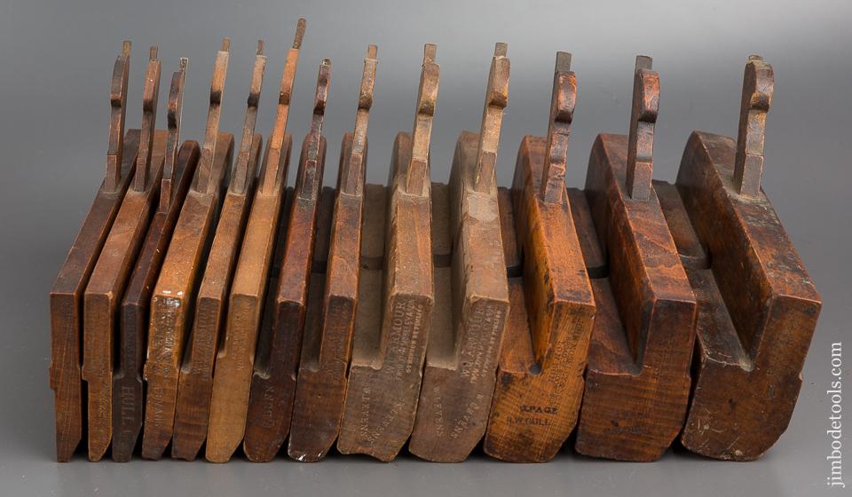 Set of 13 Hollows & Rounds Moulding Planes by MOSELEY circa 1809-1914 London - 80628