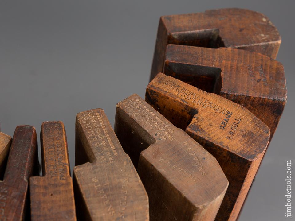 Set of 13 Hollows & Rounds Moulding Planes by MOSELEY circa 1809-1914 London - 80628