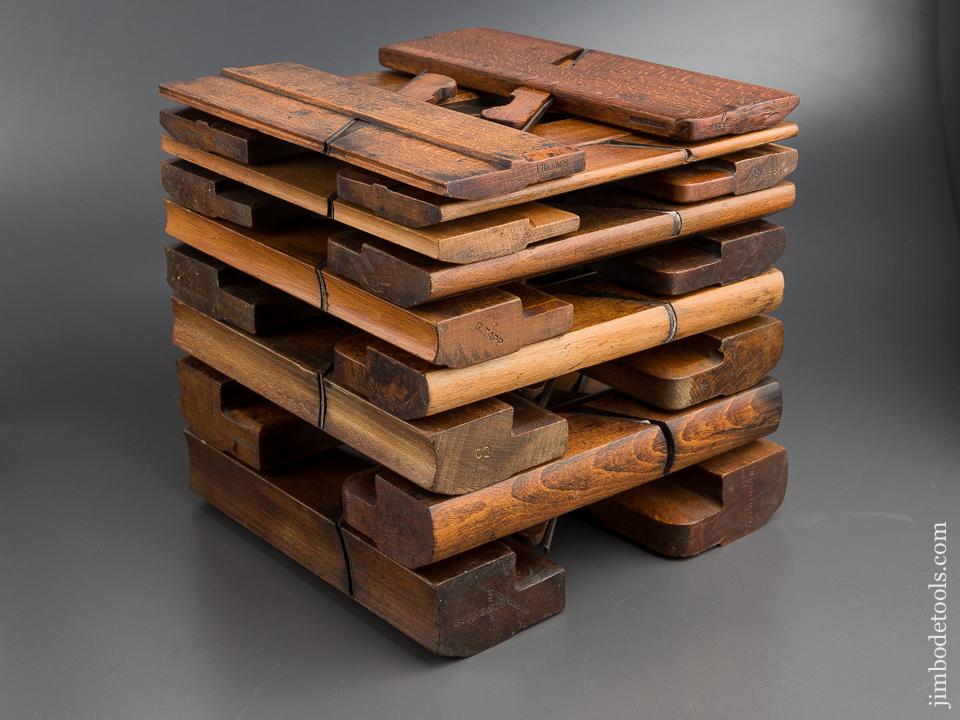 Complete Working Set of 18 Hollows & Rounds Molding Planes 2-18 EVENS - 80630