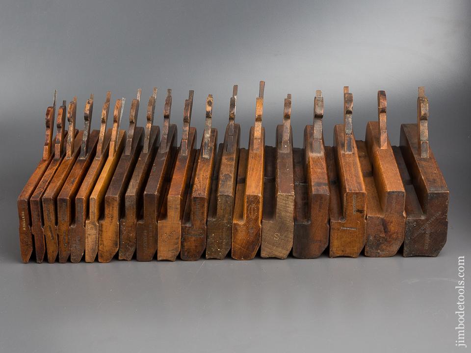 Complete Working Set of 18 Hollows & Rounds Molding Planes 2-18 EVENS - 80630