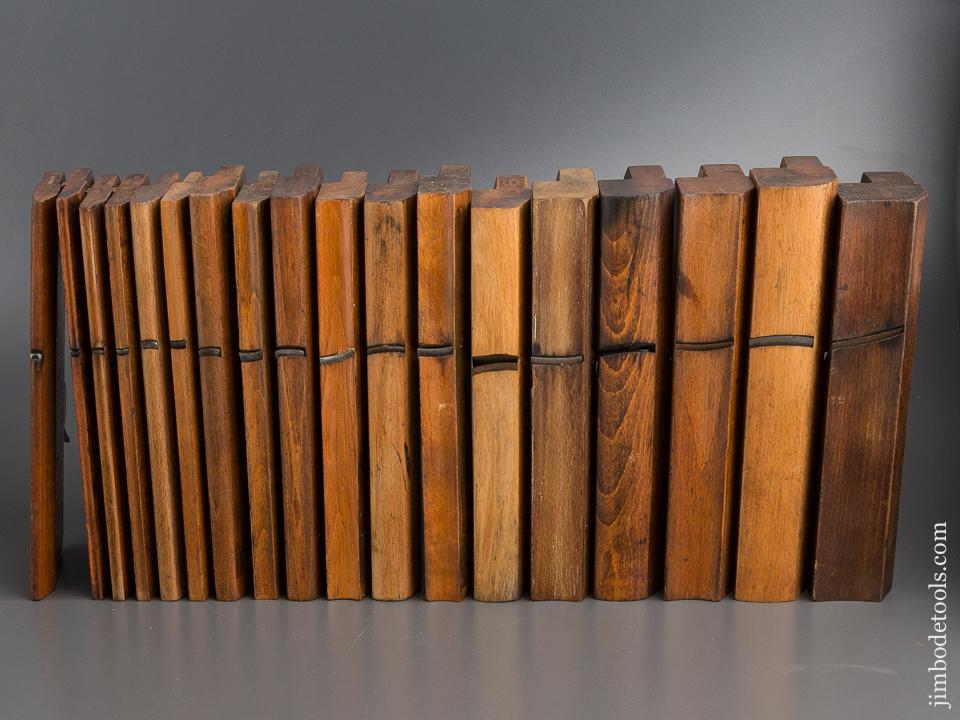 Complete Working Set of 18 Hollows & Rounds Molding Planes 2-18 EVENS - 80630