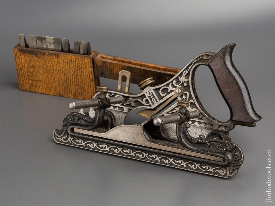 Fancy MILLERS PATENT Plow Plane by STANLEY No. 41 with Ten Cutters - 80632