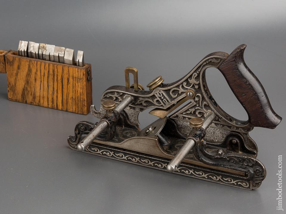 Fancy MILLERS PATENT Plow Plane by STANLEY No. 41 with Ten Cutters - 80632