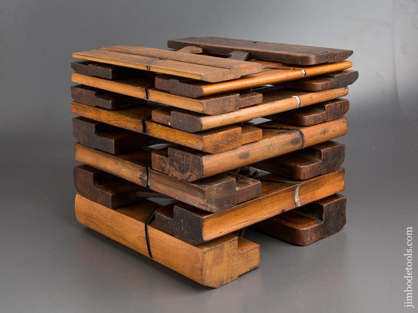 Complete Working Set of 18 Hollows & Rounds Moulding Planes with Five Matched Pairs 2-18 EVENS - 80655