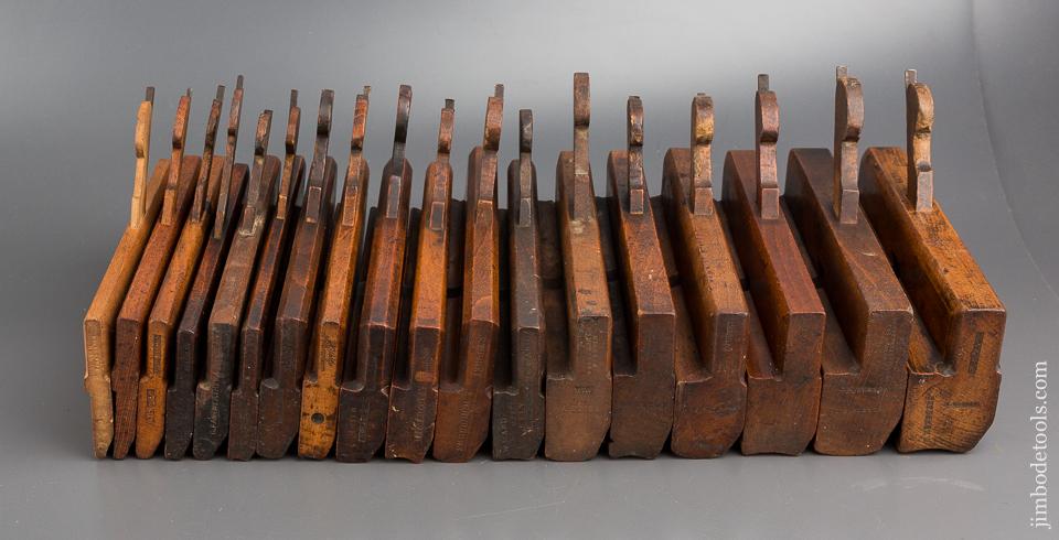 Complete Working Set of 18 Hollows & Rounds Molding Planes 2-18 EVENS - 80656