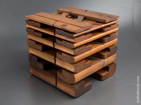 Complete Working Set of MOSELEY 18 Hollows & Rounds Molding Planes 2-18 EVENS - 80668