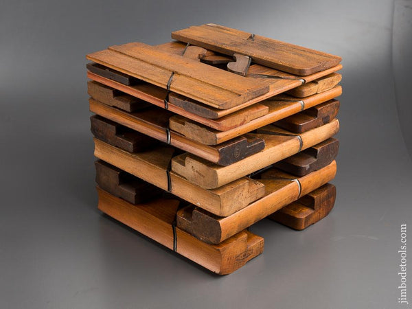 Complete Working Set of 18 MATHIESON Hollows & Rounds Molding Planes 2-18 EVENS - 80669