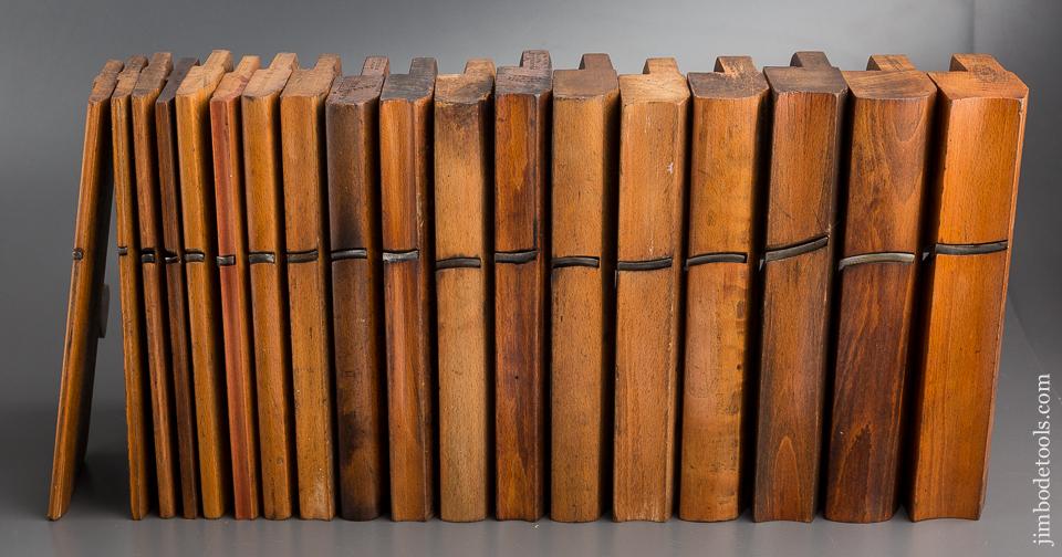 Complete Working Set of 18 MATHIESON Hollows & Rounds Molding Planes 2-18 EVENS - 80669