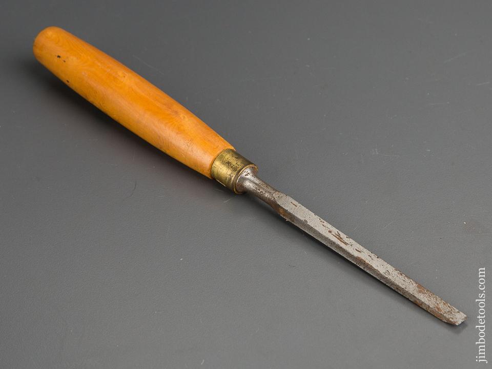 Extra Fine 1/4 x 9 1/2 inch MARPLES Boxwood Handled Tang Firmer Chisel with Decal - 80671
