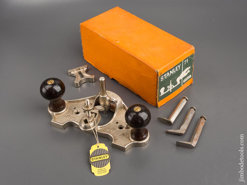 STANLEY No. 71 Router Plane 100% COMPLETE in Original Box MINT - 80678