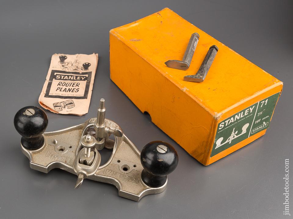 STANLEY No. 71 Router Plane 100% COMPLETE in Original Box -80689