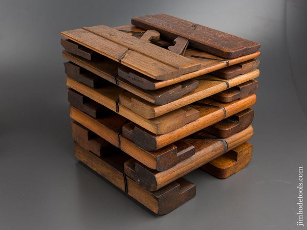 Complete Working Set of 18 Hollows & Rounds Moulding Planes EVENS - 80690