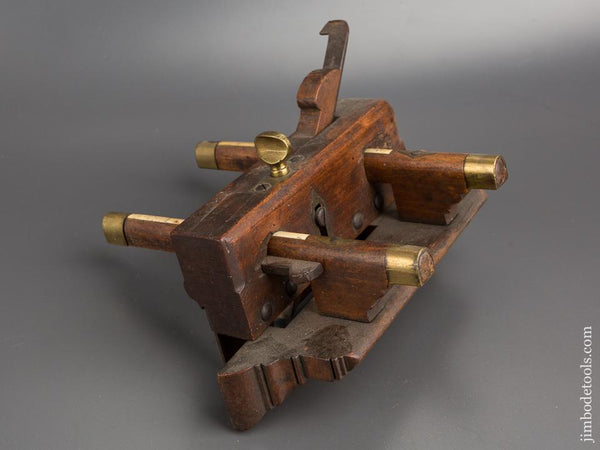 Beech Wedge Arm Plough Plane by W. GREENSLADE circa 1828-1937 BRISTOL - 80692R