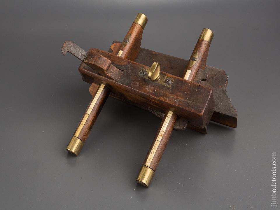 Beech Wedge Arm Plough Plane by W. GREENSLADE circa 1828-1937 BRISTOL - 80692R