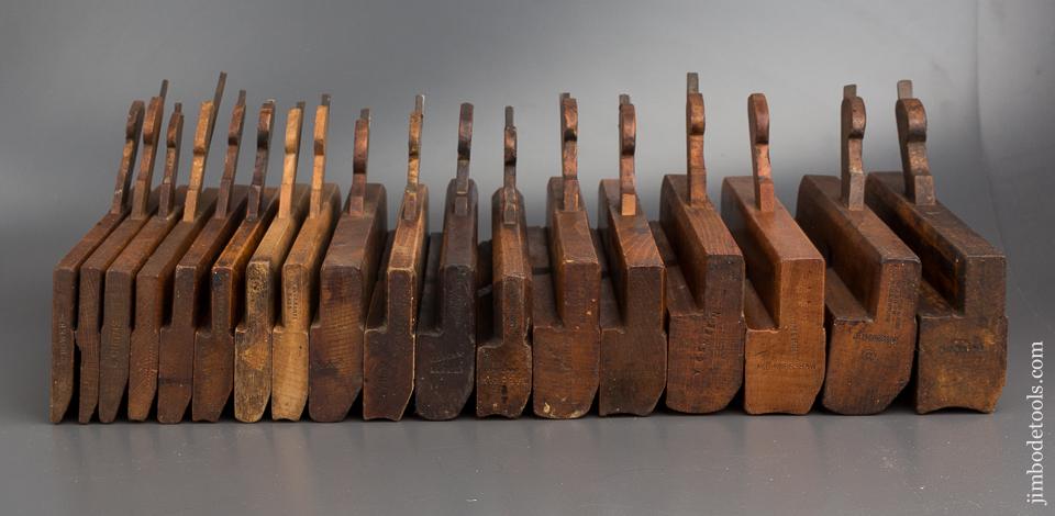 Complete Working Set of 18 Hollows & Rounds Molding Planes EVENS - 80703